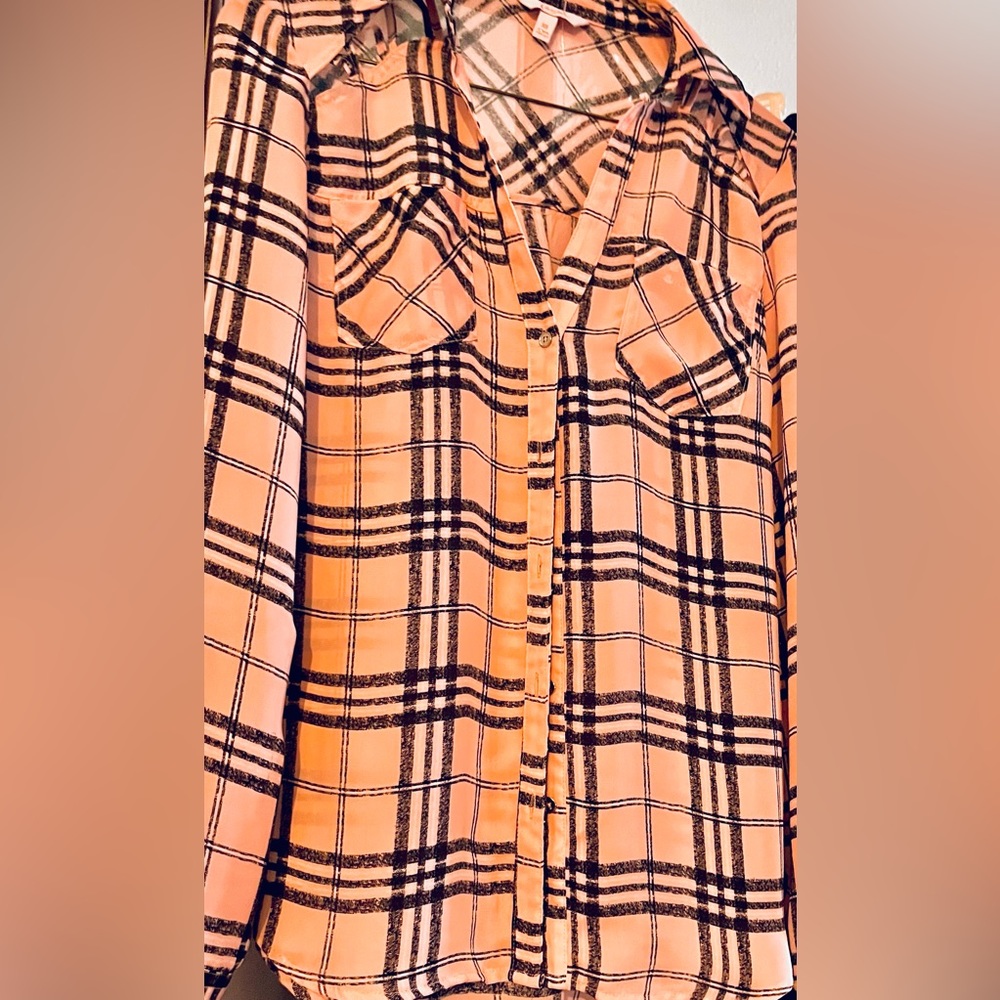 Candies XS Pink Plaid Shirt